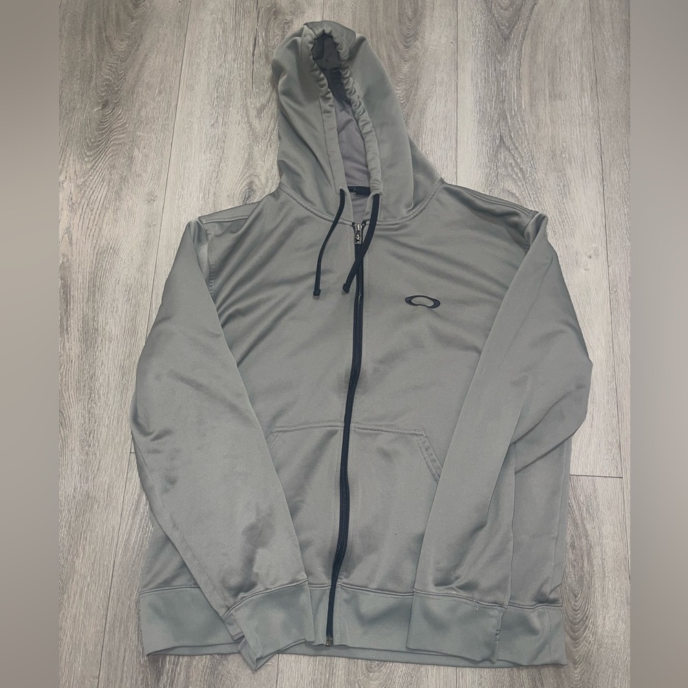 Oakley Full-Zip Hoodie Silver Men's